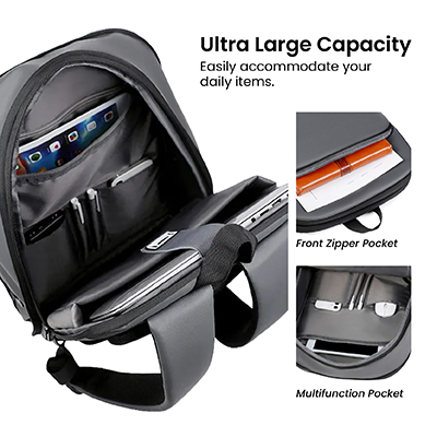 15.6" SLIM Expandable Laptop Backpack 04